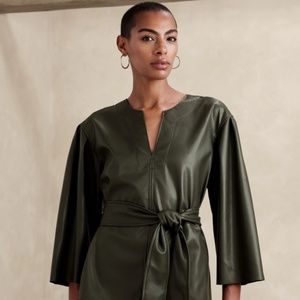 Banana Republic Factory Vegan Leather Top